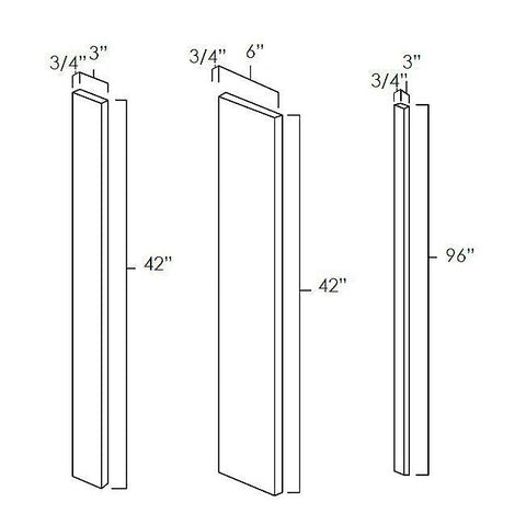 White Shaker 3" x 42" Wall Filler