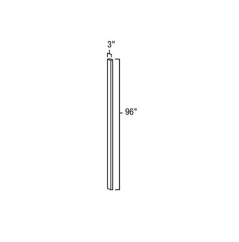 White Shaker 3" x 96" Wall Filler