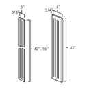White Shaker 3"x 42" Fluted Wall Filler