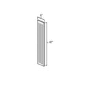 White Shaker 6" x 42" Fluted Wall Filler