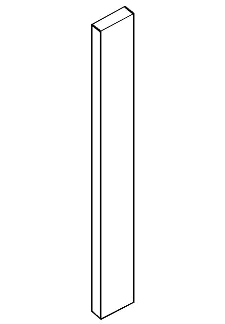 Snow White Shaker 6" x 96" Wall Filler Pre-Assembled