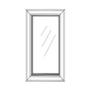 Rustic Hickory Shaker 30" Single Plain Glass Door Pre-Assembled