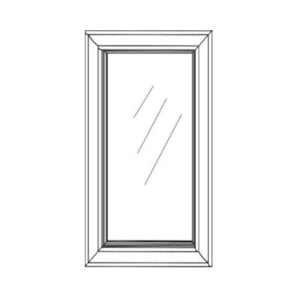 Snow White Shaker 12" X 42" Glass Door (Textured Glass)