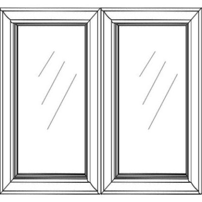 Caldwell Navy 36" X 30" Glass Door (Frosted Glass) - 2 Doors