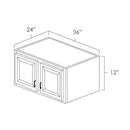 Aspen White 36" x 12" x 24" Refrigerator Wall Cabinet