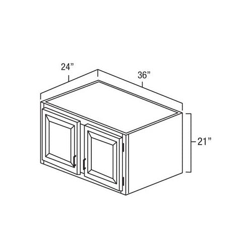 Butterscotch Shaker 36" x 21" x 24" Refrigerator Wall Cabinet