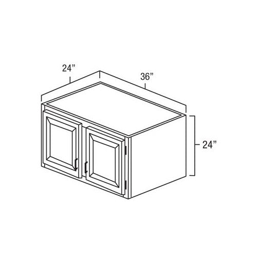 Butterscotch Shaker 36" x 24" x 24" Refrigerator Wall Cabinet
