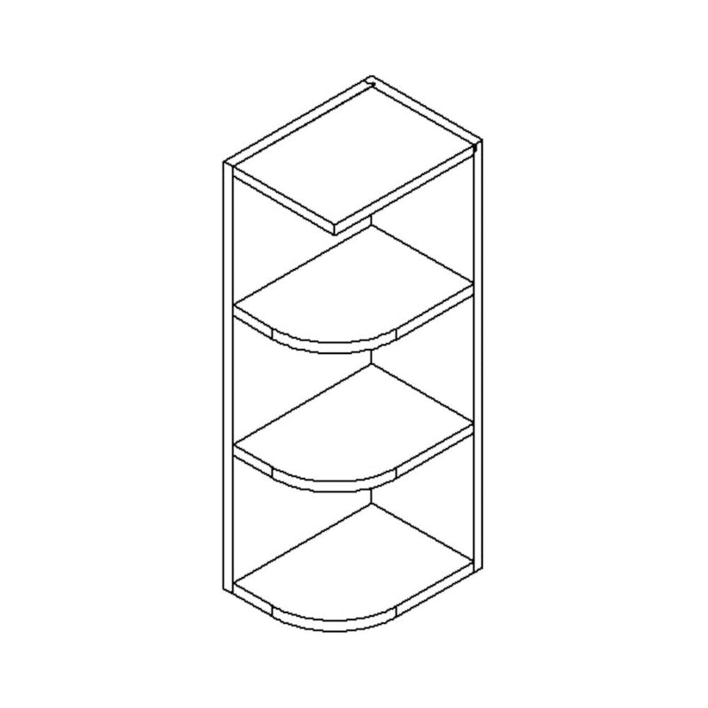 Toffee Shaker 9" x 42" Wall End Shelf