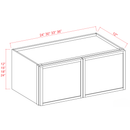 Slim Shaker Aberdeen Green Wall Cabinet - 30"W x 12"H x 12"D - 2D