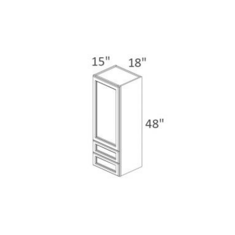 Shaker Aberdeen Green Wall Glass Door Cabinet - 30"W x 42"H x 12"D -2D- 2S