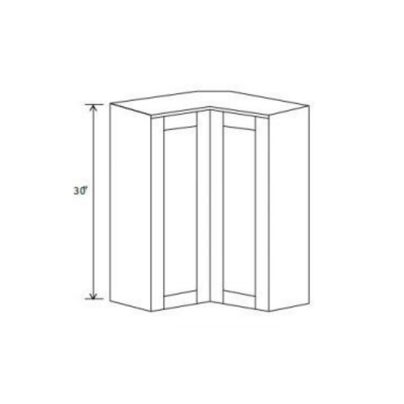 Shaker Aberdeen Green Easy Reach Wall Cabinet - 24"W x 30"H x 12"D - 2S