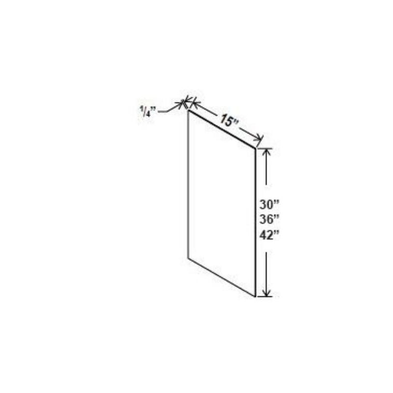 Shaker Aberdeen Green Wall Skin Panel - 15"W x 36"H x 1/4"D