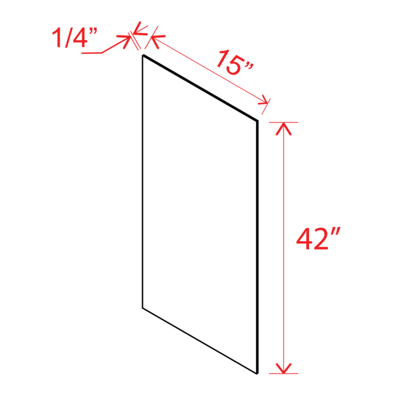 Slim Shaker White Oak Wall Skin Panel - 15"W x 42"H x 1/4"D