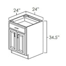 Smoky Gray 24" Base Cabinet