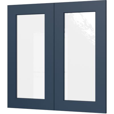 Caldwell Navy 36" X 36" Glass Door (Frosted Glass) - 2 Doors