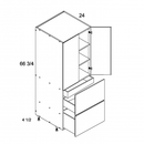 Palermo Gloss White 30" W X 71 1/4" H Tall With Two Drawer/One Inner Drawer Two Door