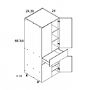 Torino White Pine 24" W X 71 1/4" H Tall With One Drawer Four Door