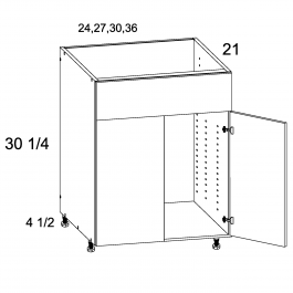 Palermo Gloss White 30" Double Door Vanity Sink Base