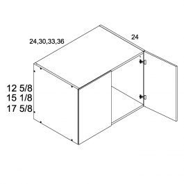 Torino Grey Wood 36"W x 17 3/4"H x 24"D Two Door Wall