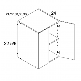 Palermo Gloss White 24"W x 22 5/8"H x 24"D Two Door Wall