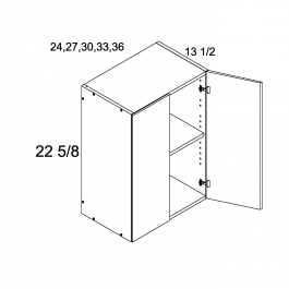 Torino Grey Wood 24"W x 22 5/8"H x 13.5"D Two Door Wall