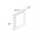 Knotty Hickory Shaker 20" x 30" Vanity Decorative End Panel