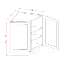 Shaker Honey 24" Angle Base Cabinet