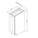 Knotty Hickory Shaker 12" Base Spice Rack Pullout Cabinet