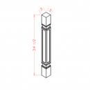 English Toffee Square Decorative Leg