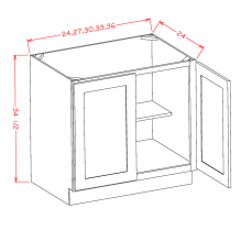 English Toffee 36" Full Height Door Base Cabinet