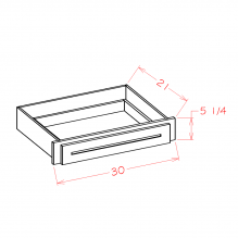 Shaker Navy Blue 30" Desk Knee Drawer