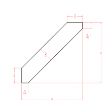 Rigby White Shaker Large Angle Crown Molding