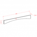English Toffee Shaker 48" Arched Valance