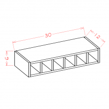 Shaker Honeycomb 6"W x 30"H Wall Wine Cubby