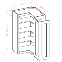Shaker White 24"W x 30"H Wall Easy Reach