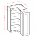 Belmont Almond 24" W x 36" H Wall Easy Reach Pre-Assembled