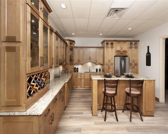 Prescott Honey Butter Shaker Cabinets