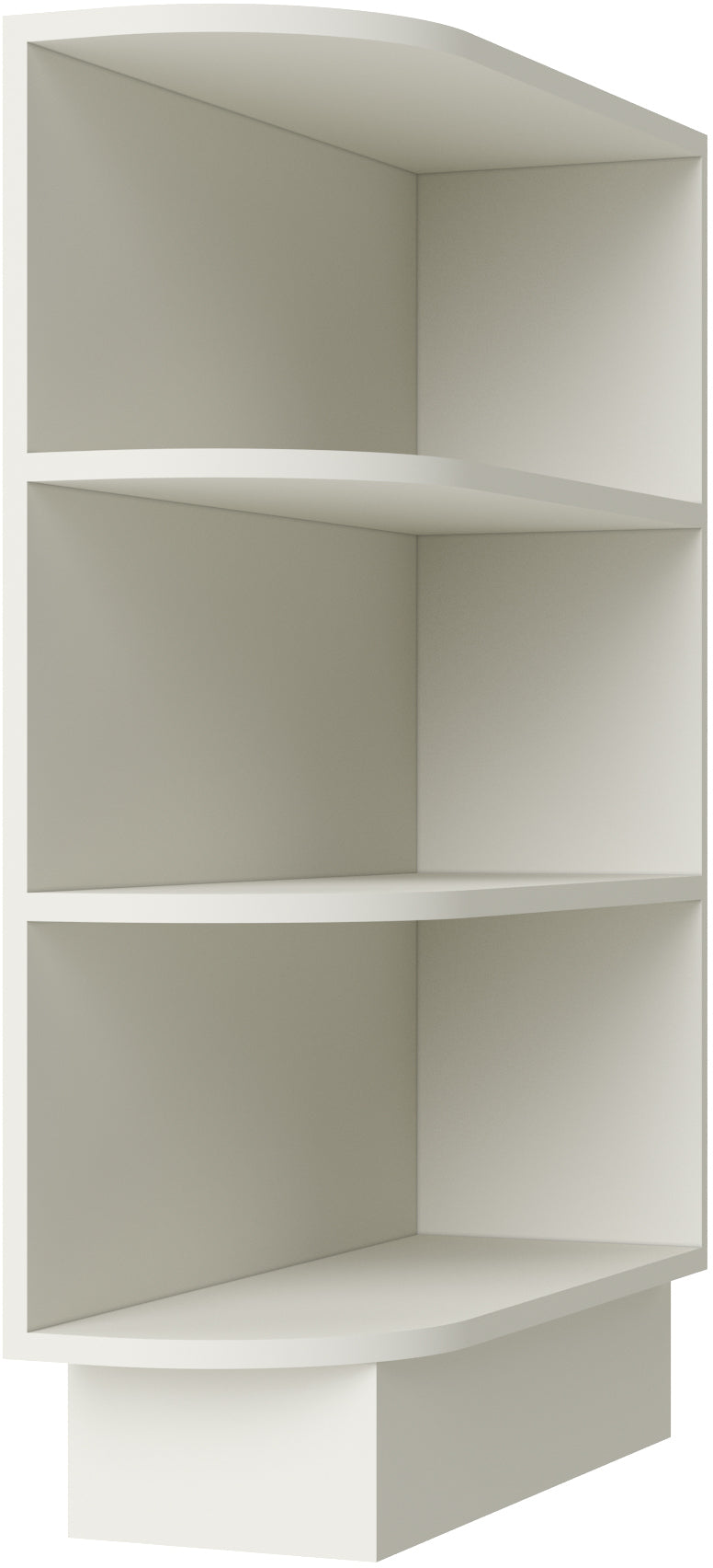 Caldwell Cream White Base End Shelf 09"