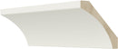 Cream White Shaker Cove Crown Molding 2 1/2" X 96" Pre-Assembled