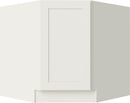 Cream White Shaker Diagonal Corner Base 36"
