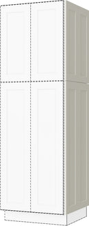 Cream White Shaker Dummy Wall Door 12" X 36"