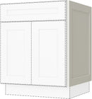 Cream White Shaker Lower Single Door For 24" Wide Pantry
