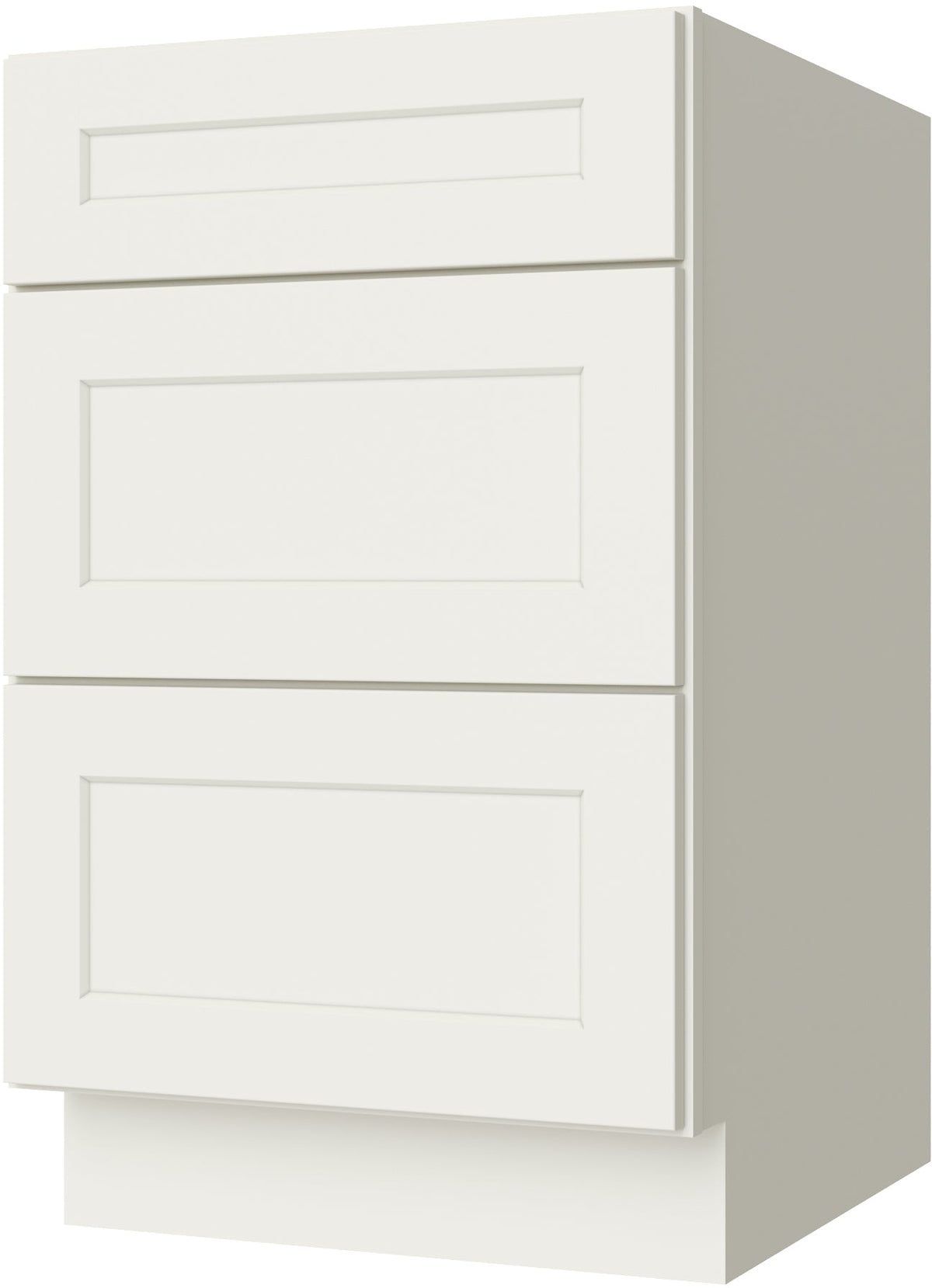 Caldwell Cream White 3 Drawer Base 21" Assembled