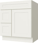 Cream White Shaker Vanity 30" X 21" Door On The Right