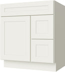 Cream White Shaker Vanity 30" X 21" Door On The Left