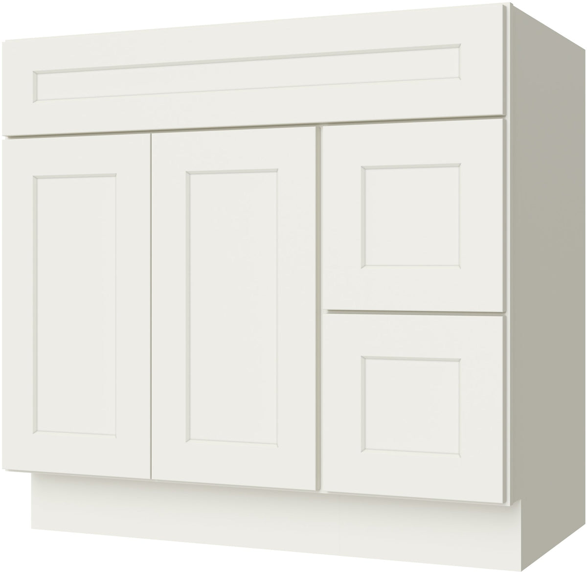 Caldwell Cream White Vanity 36" X 21" Doors On The Left