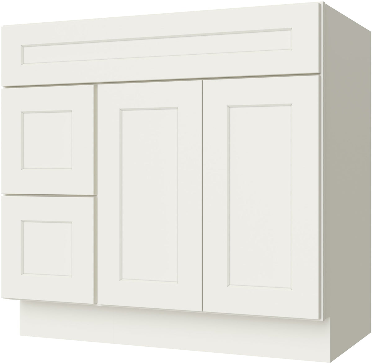 Caldwell Cream White Vanity 36" X 21" Doors On The Right