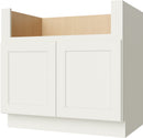 Cream White Shaker Farm Sink Base Cabinet 36"