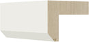Cream White Shaker Light Rail Molding 1 1/2" X 2" X 96" Pre-Assembled
