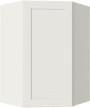 Cream White Shaker Wall Diagonal Corner Cabinet 24" X 36"